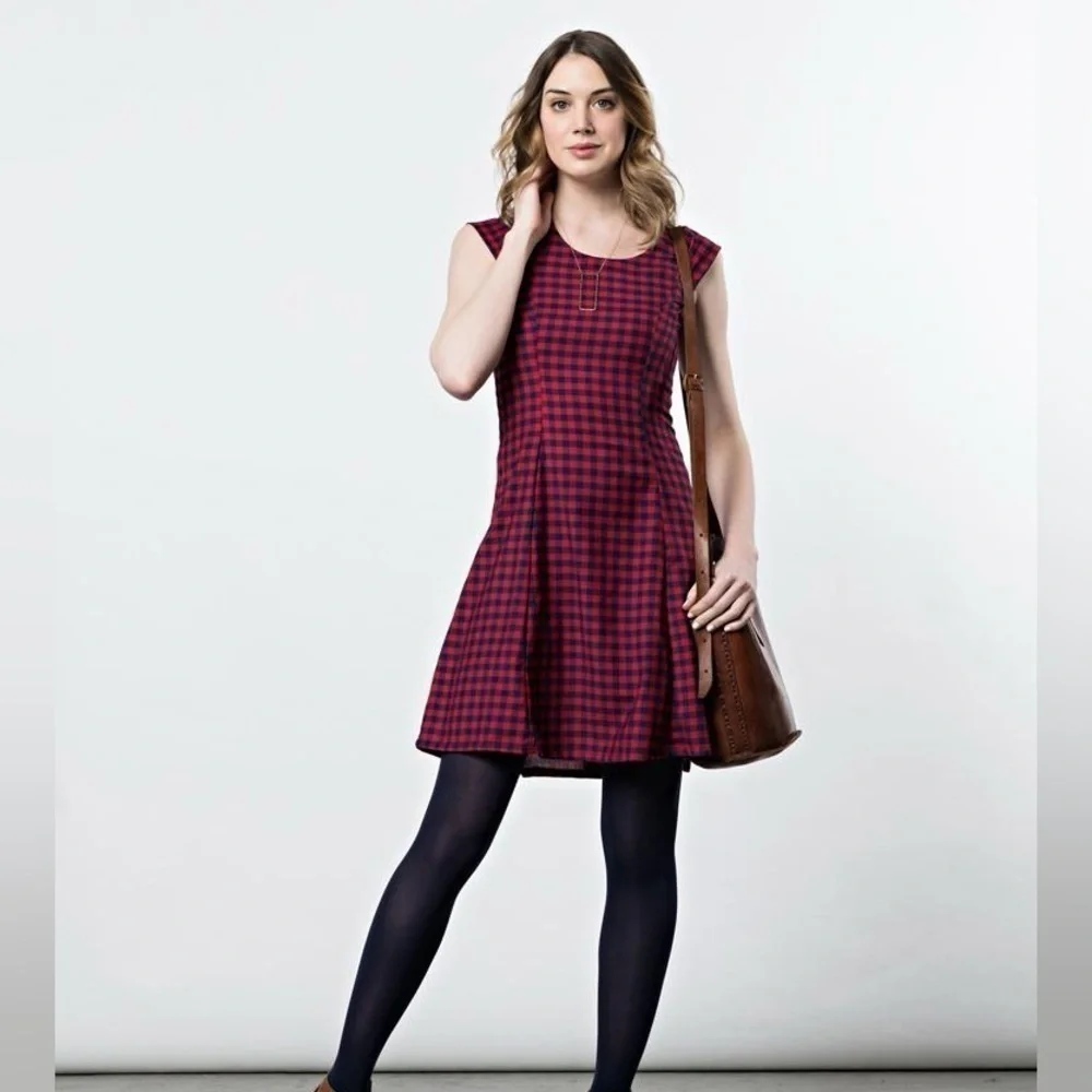 MATA TRADERS Checkered A-Line Dress - OFFERS WELCOME - Picture 11 of 14